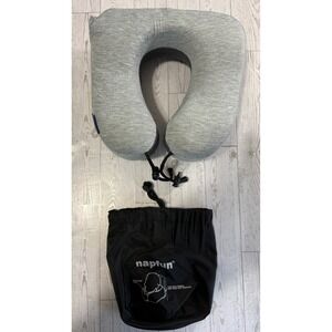 Napfun Travel Pillow‎ Neck Support Memory Foam Gray Comfortable
